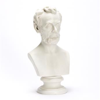 (ABRAHAM LINCOLN.) Martin Milmore, sculptor. Parianware bust of Lincoln.